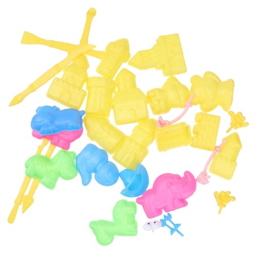 CLISPEED 30 Stück Teiliges Sandspielzeug für Tragbare Sandformen mit Schloss Tier Werkzeugmotiven aus Sicherem Kunststoff Fördert Kreativität Vorstellungskraft und Soziale Fähigkeiten von CLISPEED