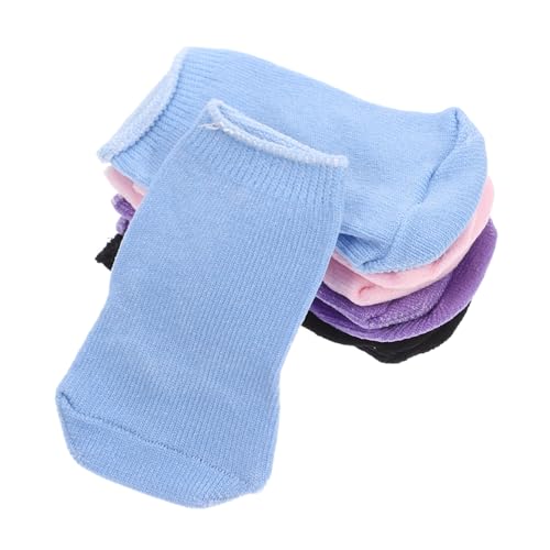 CLISPEED 4 Paare Puppensocken Miniatur Kurz Strümpfe Bunte Accessoires für Puppenpassend für Puppenhaus DIY Kostüm von CLISPEED