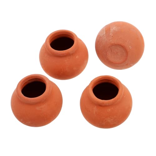 CLISPEED 4 STÜCKE Teiliges Mini Keramikblumentopf für Puppenhaus Kleine Mini Clay Töpfe Vielseitig für DIY Garten und Zimmerpflanzen für Miniatur Sukkulenten und Dekoration von CLISPEED