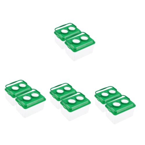 CLISPEED 4 Sätze Beobachtungsbox Für Insekten Halten Überwachung Für Kollektor Goldfischgreifer Käfig Zur Beobachtung Von Insekten Insektenbehälter Green Acryl 2 Stück * 4 von CLISPEED