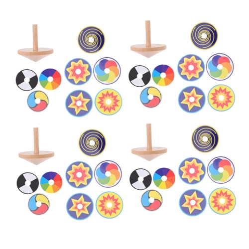 CLISPEED 4 Sätze Bunte Holz für Tragbar Leicht Fördert Hand Auge Koordination Kreatives Outdoor für Jungen und Mädchen von CLISPEED