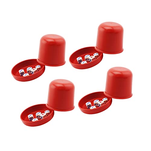 CLISPEED 4 Sätze Würfel Würfelbecher große Würfel Würfelbecher Spiele Und Würfel mit Becher Jumbo Plastikwürfel Tasse Würfelbecher mit Deckel Spiel Würfel Bar Würfelbecher Würfelhalter rot CLISPEED 4 Sätze Würfel Würfelbecher große Würfel Würfelbecher Spiele Und Würfel mit Becher Jumbo Plastikwürfel Tasse Würfelbecher mit Deckel Spiel Würfel Bar Würfelbecher Würfelhalter rot von CLISPEED