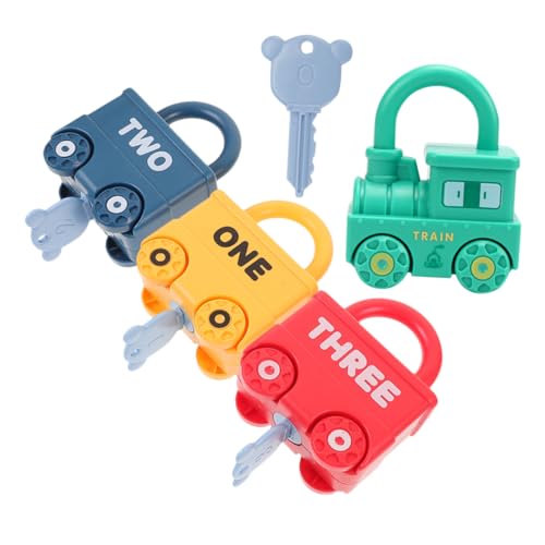 CLISPEED 4 Satz Montessori Lernspielzeug mit Bunten Schloss Schlüsselspielen Fördert Sortier Zuordnungsfähigkeiten Robustes Kunststoffmaterial Interaktives Motorikspielzeug für Kleinkinder CLISPEED 4 Satz Montessori Lernspielzeug mit Bunten Schloss Schlüsselspielen Fördert Sortier Zuordnungsfähigkeiten Robustes Kunststoffmaterial Interaktives Motorikspielzeug für Kleinkinder von CLISPEED
