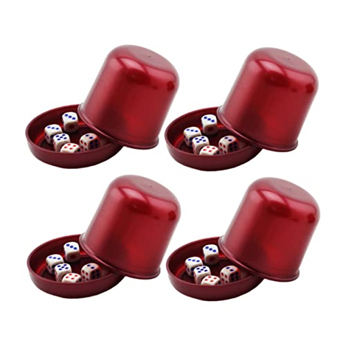 CLISPEED 4 Sets Becher Würfelbecher Spiel Würfel Trinkspiel Lustige Würfelbecher Für Würfel Plastik Würfelbecher Würfelbecher Mit Deckel Würfelbecher Würfelbehälter Würfelhalter Bar von CLISPEED