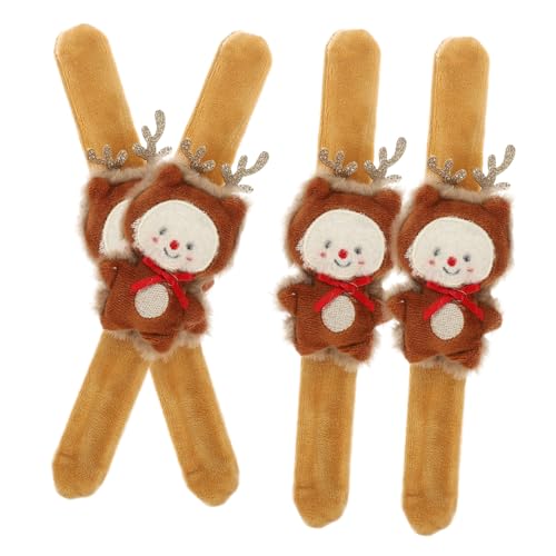 CLISPEED 4 Stck Schnapparmband Niedliches Plüsch Armband mit Hirschmotiv Einfach Anzulegen Verstellbar Weicher Griff als Party Mitgebsel für Mädchen und Jungen CLISPEED 4 Stck Schnapparmband Niedliches Plüsch Armband mit Hirschmotiv Einfach Anzulegen Verstellbar Weicher Griff als Party Mitgebsel für Mädchen und Jungen von CLISPEED