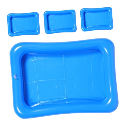 CLISPEED 4 Stück Aufblasbarer Kinderpool mit Sandtablett Großer Kapazität Ozeanbällen Multifunktional als Angelspiel und Schwimmendes Buffet Tablett für Outdoor Poolpartys CLISPEED 4 Stück Aufblasbarer Kinderpool mit Sandtablett Großer Kapazität Ozeanbällen Multifunktional als Angelspiel und Schwimmendes Buffet Tablett für Outdoor Poolpartys von CLISPEED