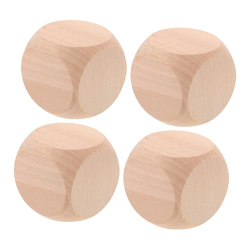 CLISPEED 4 Stück Blanko Holzwürfel mit Abgerundeten Ecken Unvollendete DIY Holzklötze für Bastelprojekte Spielwürfel Kreative Gestaltung für Partyspiele und Handwerksarbeiten CLISPEED 4 Stück Blanko Holzwürfel mit Abgerundeten Ecken Unvollendete DIY Holzklötze für Bastelprojekte Spielwürfel Kreative Gestaltung für Partyspiele und Handwerksarbeiten von CLISPEED