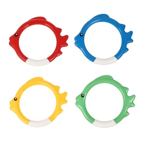 CLISPEED 4 Stück Bunte Tauchringe Unterwasser Schwimmspielzeug für Poolspielzeug Rot Gelb Grün und Blau Wasserspielzeug für Sommer und Tauchtraining CLISPEED 4 Stück Bunte Tauchringe Unterwasser Schwimmspielzeug für Poolspielzeug Rot Gelb Grün und Blau Wasserspielzeug für Sommer und Tauchtraining von CLISPEED