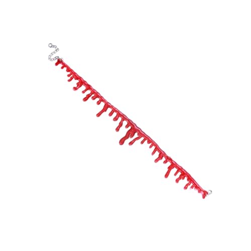 CLISPEED 4 Stück Handgemachte Halloween Blutkette Teiliges Rotes Gothic Schmuckset Halsband für Kostümparty Theateraufführung von CLISPEED