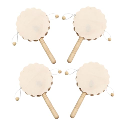 CLISPEED 4 Stück Holz Rasseltrommel Unlackiert DIY Malen für Handwerkliche Rasselspielzeuge Kreatives Musikinstrument aus Naturholz für Bastelprojekte und Dekoration CLISPEED 4 Stück Holz Rasseltrommel Unlackiert DIY Malen für Handwerkliche Rasselspielzeuge Kreatives Musikinstrument aus Naturholz für Bastelprojekte und Dekoration von CLISPEED