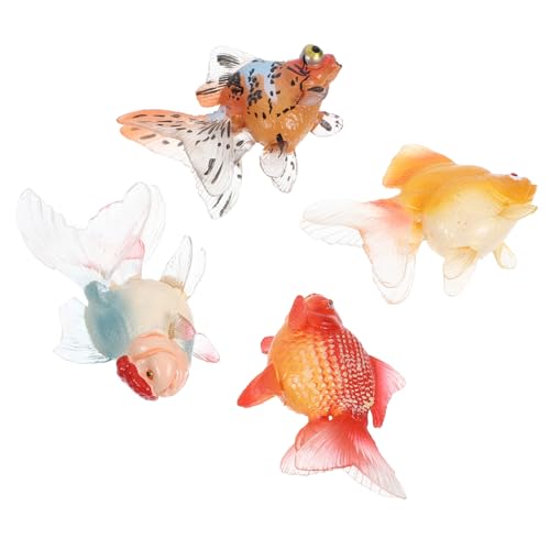 CLISPEED 4 Stück Künstliche Goldfisch Modellspielzeug Set Teiliges Set aus Realistische Goldfischfiguren für Aquarium Dekoration und Lernspielzeug für CLISPEED 4 Stück Künstliche Goldfisch Modellspielzeug Set Teiliges Set aus Realistische Goldfischfiguren für Aquarium Dekoration und Lernspielzeug für von CLISPEED