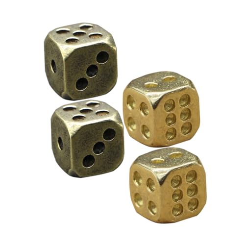 CLISPEED 4 Stück Messing Würfel Dekorative Würfel für Nachtclub Spiele Vintage Brass Dice Requisiten Stilvolle Accessoires für Partys und Spieleabende Zufällige Farben CLISPEED 4 Stück Messing Würfel Dekorative Würfel für Nachtclub Spiele Vintage Brass Dice Requisiten Stilvolle Accessoires für Partys und Spieleabende Zufällige Farben von CLISPEED