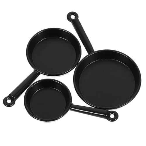CLISPEED 4 Stück Mini-küchengeschirr Utensil Kind Kochen Vorgeben Miniaturen Pfannenset Mini-Sachen Kochgeräte Stellen Sie Sich Vor, Sie Eine Bratpfanne Schwarz CLISPEED 4 Stück Mini-küchengeschirr Utensil Kind Kochen Vorgeben Miniaturen Pfannenset Mini-Sachen Kochgeräte Stellen Sie Sich Vor, Sie Eine Bratpfanne Schwarz von CLISPEED