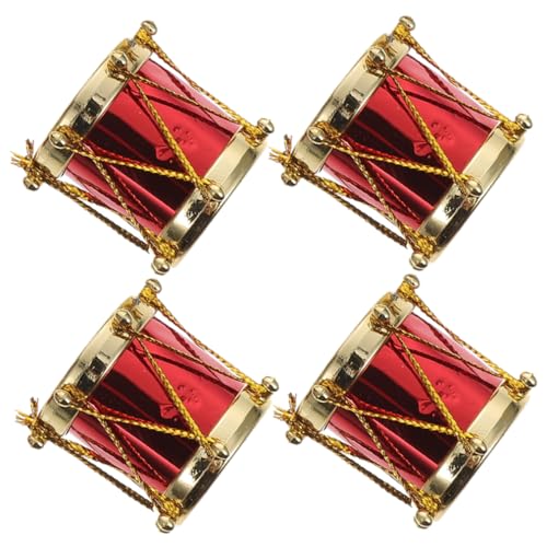 CLISPEED 4 Stück Miniatur Schlagzeug Teilig Realistische Jazz Drum Puppenhaus Zubehör Detailreiches Musikinstrument Modell für Micro Landschaft und Puppenhaus Dekoration von CLISPEED