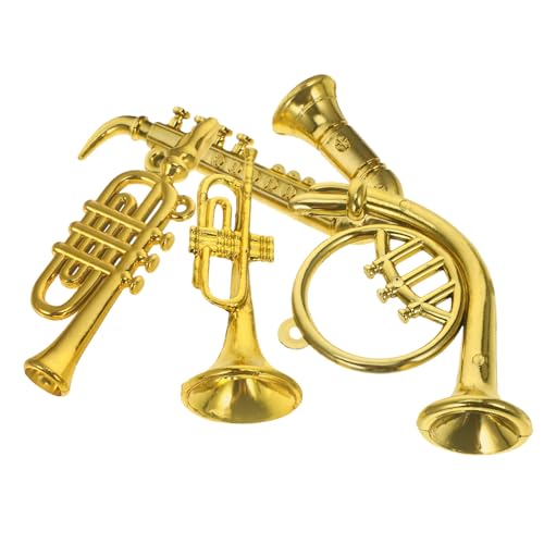 CLISPEED 4 Stück Musikinstrumente Teiliges Modell aus Kunststoff für Puppenhaus Dekoration Saxophon Trompete Horn und Posaune für Kreative Spielstunden CLISPEED 4 Stück Musikinstrumente Teiliges Modell aus Kunststoff für Puppenhaus Dekoration Saxophon Trompete Horn und Posaune für Kreative Spielstunden von CLISPEED