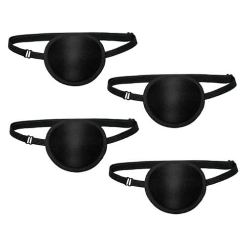 CLISPEED 4 Stück Piraten Augenklappe Verstellbar Atmungsaktiv Weich Einäugige Augenbinde für Halloween Kostüm Lichtblockierende Augenabdeckung für Rollenspiele und Alltag CLISPEED 4 Stück Piraten Augenklappe Verstellbar Atmungsaktiv Weich Einäugige Augenbinde für Halloween Kostüm Lichtblockierende Augenabdeckung für Rollenspiele und Alltag von CLISPEED