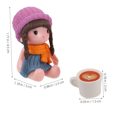 CLISPEED 4 Stück Realistische Miniatur Puppenhaus Dekoration Teiliges mit Miniatur Teetassen für DIY Basteln und Puppenhaus Lebensmittel Display Geeignet für Foto und Filmszenen von CLISPEED