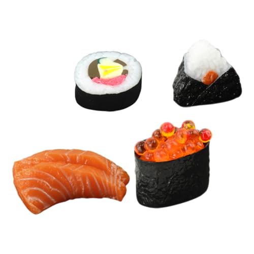 CLISPEED 4 Stück Realistisches Sushi Modell mit Onigiri Form Lebensechte Japanische Fake Food Dekoration für Restaurant Küchen Fotografie Display Handliche Miniatur Sushi Nachbildung CLISPEED 4 Stück Realistisches Sushi Modell mit Onigiri Form Lebensechte Japanische Fake Food Dekoration für Restaurant Küchen Fotografie Display Handliche Miniatur Sushi Nachbildung von CLISPEED