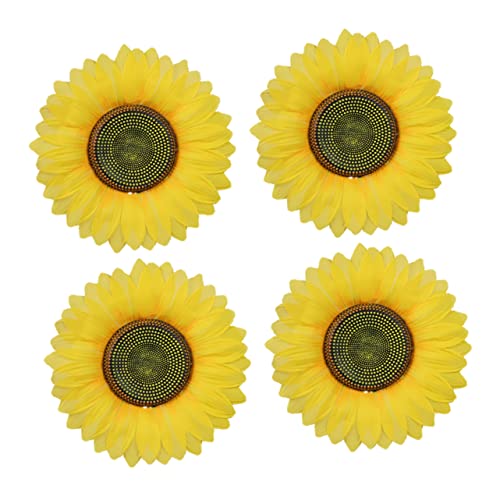 CLISPEED 4 Stück Simulierte Sonnenblume Home Decoration Home Dekoration Background Decoration künstliche Sonnenblumenköpfe Party Hochzeit Simulationsblume Kunstblumen zur Dekoration Yellow von CLISPEED