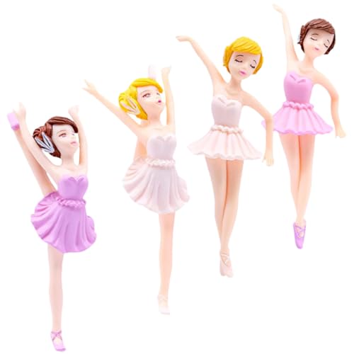 CLISPEED 4 Stück Teiliges Ballerina Mädchen Figuren Elegante Kuchen Deko Geburtstag Party Miniatur Tortendeko für Mädchen Babyfeier Weiß CLISPEED 4 Stück Teiliges Ballerina Mädchen Figuren Elegante Kuchen Deko Geburtstag Party Miniatur Tortendeko für Mädchen Babyfeier Weiß von CLISPEED