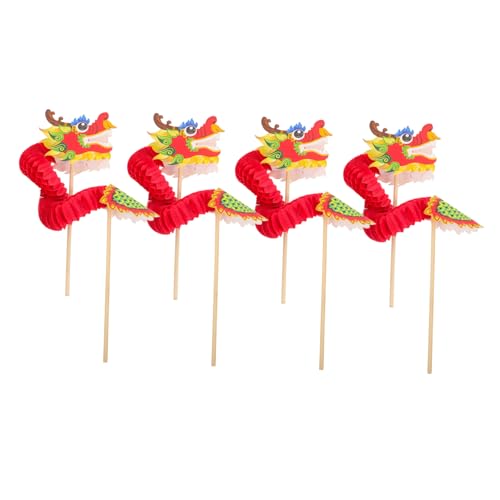 CLISPEED 4 Stück Teiliges Chinesisches Neujahrs Handgefertigte Rote Drachengirlande DIY Bastelset Dekoratives Foto Accessoire für Frühlingsfest und Familienaktivitäten CLISPEED 4 Stück Teiliges Chinesisches Neujahrs Handgefertigte Rote Drachengirlande DIY Bastelset Dekoratives Foto Accessoire für Frühlingsfest und Familienaktivitäten von CLISPEED