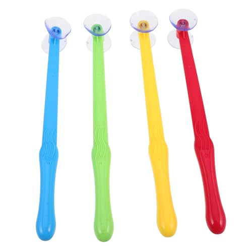 CLISPEED 4 Stück Teiliges Hammer mit Saugnapf Fördert Hand Auge Koordination Reaktionstraining Lernspiel für Farben Formen Zahlen Geeignet für Frühe Bildung und Familieninteraktion von CLISPEED