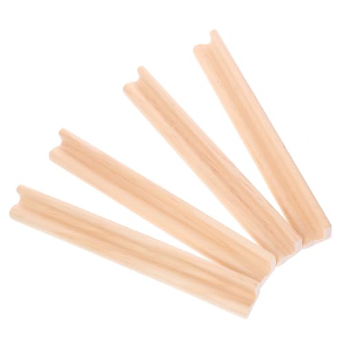 CLISPEED 4 Stück Teiliges Holz Domino Tablett Vielseitiger Holz dominohalter mit Glatter Oberfläche Stabile Buchstabenständer für DIY Holzornamente Praktische Holzdeko für Spiel und von CLISPEED