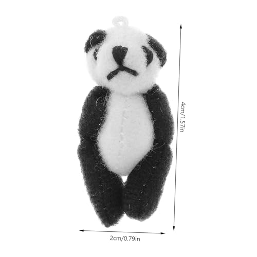 CLISPEED 4 Stück Teiliges Mini Plüschtier Panda Kuscheltier Anhänger Weiches Langlebiges Material Niedliches Geschenk für Geburtstagsfeiern und Familien Kreatives Design von CLISPEED