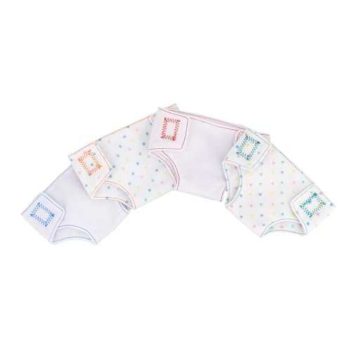 CLISPEED 4 Stück Teiliges Puppenwindel aus Waschbarem mit Verstellbarem Puppenkleidung Zubehör für Babypuppen Wiederverwendbare Puppenunterwäsche für Rollenspiele von CLISPEED
