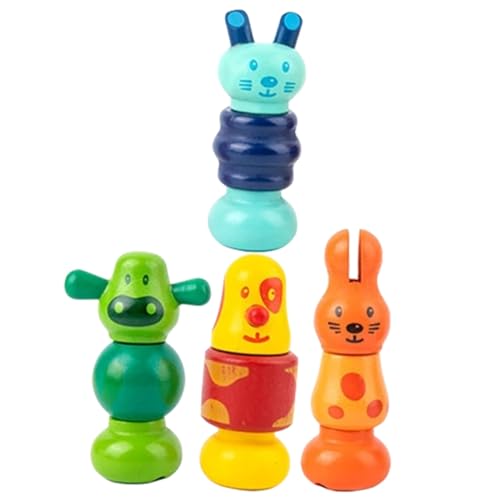 CLISPEED 4 Stück Teiliges Schraubspielzeug aus Holz für Kleinkinder Ab Jahr Kognitives Lernspielzeug Feinmotorik und Praktischen Fähigkeiten Pädagogisches Babyspielzeug für Jungen und von CLISPEED