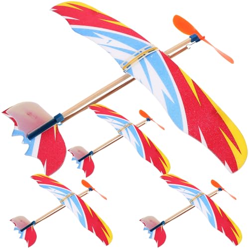 CLISPEED 4 Stück Teiliges Segelflugzeug für Leichtes Flexibles DIY Flugzeug mit Verbessertem Flügelheck Hand Auge koordination und Naturwissenschaftlichem Interesse Sicheres Outdoor für von CLISPEED
