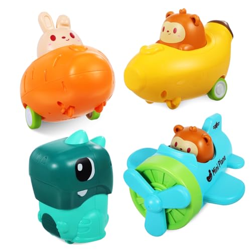 CLISPEED 4 Stück Teiliges Tier Auto für Kleinkinder Druckspielzeug mit Dinosaurier Flugzeug und Mehr als Geburtstagsgeschenk für Jungen und Mädchen CLISPEED 4 Stück Teiliges Tier Auto für Kleinkinder Druckspielzeug mit Dinosaurier Flugzeug und Mehr als Geburtstagsgeschenk für Jungen und Mädchen von CLISPEED