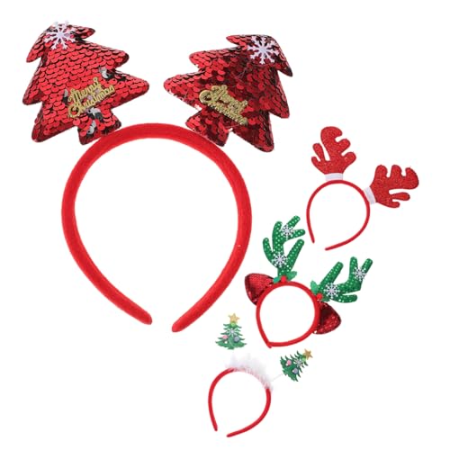 CLISPEED 4 Stück Teiliges Weihnachts Stirnband Weiche Bequeme Rentier Geweih und Weihnachtsbaum Haarreifen Langlebiges Material Vielseitig für Weihnachtsfeiern Kostüme und Festliche CLISPEED 4 Stück Teiliges Weihnachts Stirnband Weiche Bequeme Rentier Geweih und Weihnachtsbaum Haarreifen Langlebiges Material Vielseitig für Weihnachtsfeiern Kostüme und Festliche von CLISPEED
