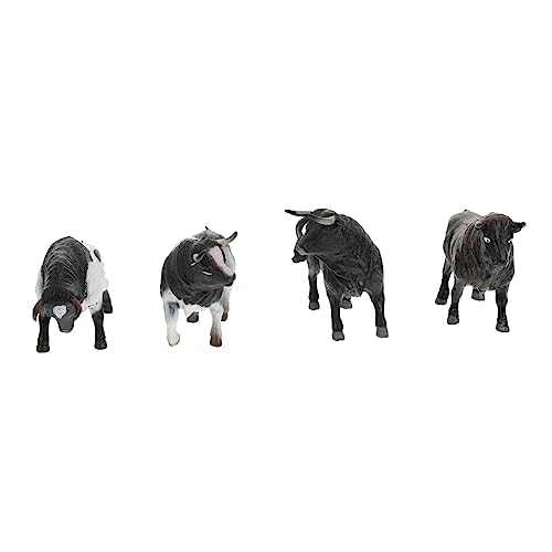 CLISPEED 4 Stück Yak-modellspielzeug Bullenspielzeug Tierspielzeug Miniatur-simulationskuh Spielzeugbullen Spielzeugkühe Für Kuh Mini-stierfigur Wild Ornamente Plastik von CLISPEED