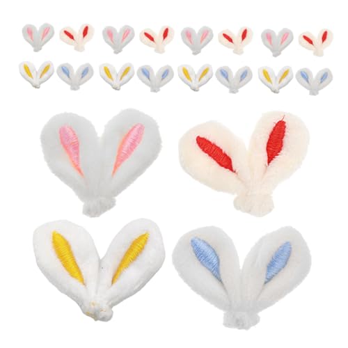 CLISPEED 40 Stk. Hasenohren Haarschmuck Hasenohren zum Basteln Zubehör für Hasenohren Mini-Hasenohren Hasenohren-Ornament Hasenohren Masse Cosplay Hasenohren Osterhasen-Haarnadel Plüsch von CLISPEED