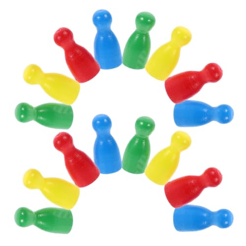 CLISPEED 40 Stück Teiliges Holz schachfiguren Farben Stabile Spielfiguren für Schachbrett und Brettspiele Leichte Glatte Holzfiguren als Ersatzteile und Spielzubehör für Reisen und von CLISPEED