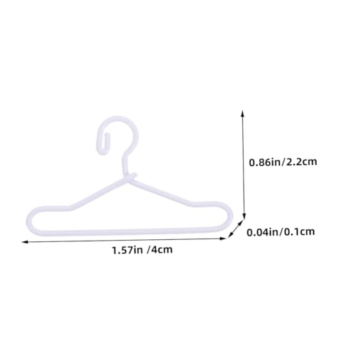 CLISPEED 40 Stück Teiliges Miniatur Puppenkleiderbügel aus Weiße Mini Kleiderständer für Puppenkleidung Stabiles und Sicheres Zubehör für Puppenhäuser und Doll Wardrobe Organizer von CLISPEED