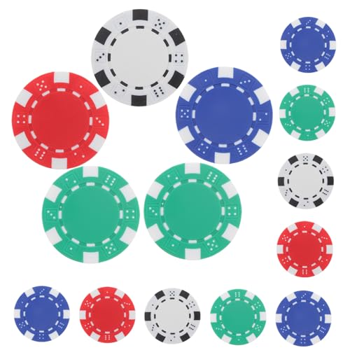 CLISPEED 40 Stück Teiliges Poker Chips aus Kunststoff Stapelbare Runde Spielsteine in Farben Leichte Zählchips für Partyspiele und Lernaktivitäten Robuste Glatte Oberfläche Poker Zubehör von CLISPEED
