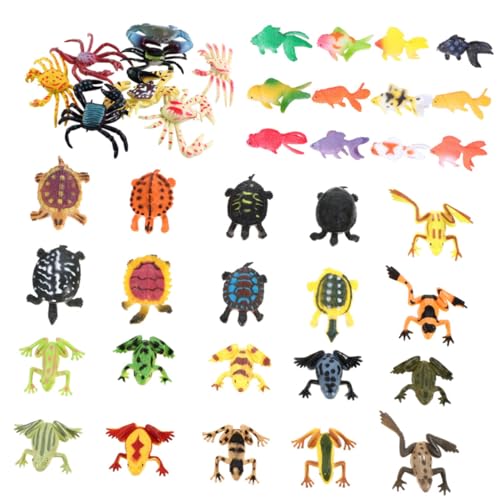 CLISPEED 40 Stück Teiliges Realistische Meerestiere Modelle Handbemalt Bunte Kunststofffiguren für Lernspielzeug Meerestier Dekoration Aquarium Deko Geschenk von CLISPEED
