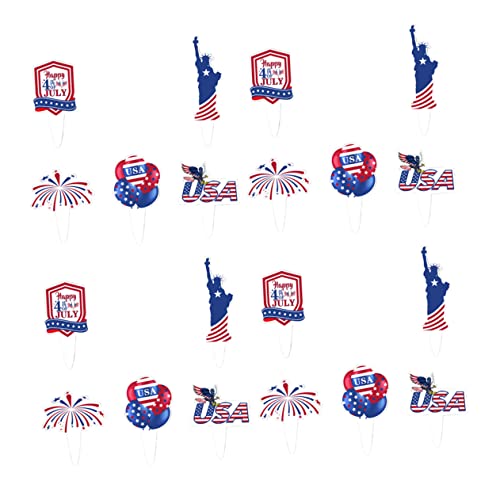 CLISPEED 40Stücke Independence Day Kuchen Topper Unabhängigkeitstag Tortendekoration Papier Picks Für Geburtstagstorte Und Partys Festliche Kuchenverzierung CLISPEED 40Stücke Independence Day Kuchen Topper Unabhängigkeitstag Tortendekoration Papier Picks Für Geburtstagstorte Und Partys Festliche Kuchenverzierung von CLISPEED