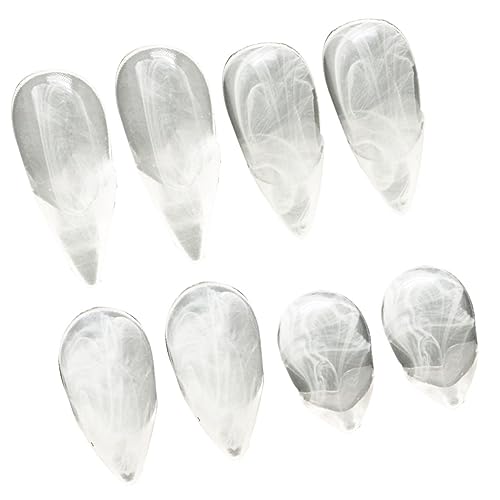 CLISPEED 4Paare Vampirzähne aus Harz Gefälschte Zähne für Halloween und Cosplay Realistische Requisiten für Maskerade Karneval und Partys für Freunde und Beziehungskollegen von CLISPEED