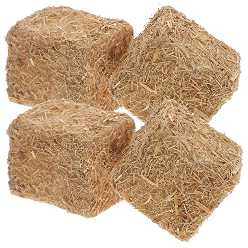 CLISPEED 4Stücke Heuhaufen Deko Künstliche Heuballen für Hofszenendekoration und Party Schmuck Hochwertiges Holzmaterial Mini Garten CLISPEED 4Stücke Heuhaufen Deko Künstliche Heuballen für Hofszenendekoration und Party Schmuck Hochwertiges Holzmaterial Mini Garten von CLISPEED