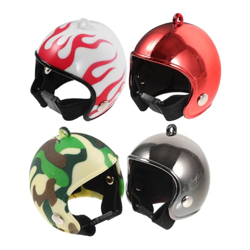 CLISPEED 4stücke Teiliges Hühner Schutzhelm Für Haustiervögel Miniatur Für Papageien Und Hühner Robust Und Dekorativ Zubehör Für Kleine Haustiere von CLISPEED