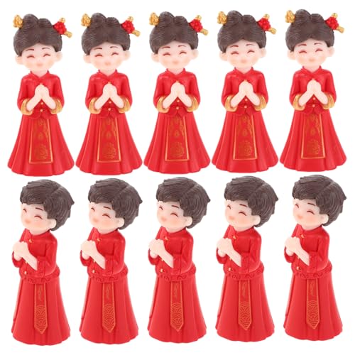 CLISPEED 5 Paare Chinesische Hochzeitspaar-figuren mit Traditioneller Brautkleidung Miniatur Braut Bräutigam Statue Romantische Hochzeitsdekoration für Torte DIY Mikro-landschafts-deko CLISPEED 5 Paare Chinesische Hochzeitspaar-figuren mit Traditioneller Brautkleidung Miniatur Braut Bräutigam Statue Romantische Hochzeitsdekoration für Torte DIY Mikro-landschafts-deko von CLISPEED