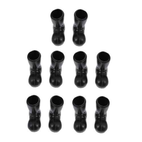 CLISPEED 5 Paare Mini Weihnachtsstiefel Modell Dekorative Mini Schuhe für Puppenhaus Kreative Weihnachtsmann Schuhmodelle Miniatur Hausdekoration für Wohnzimmer Schlafzimmer und Küche von CLISPEED