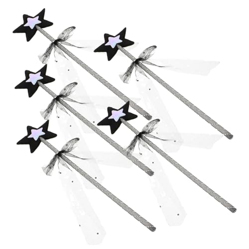 CLISPEED 5 Stück Glitzernde Fünfzackige Sternen Feenstäbe für Halloween Cosplay Dekoration für Nächste Party CLISPEED 5 Stück Glitzernde Fünfzackige Sternen Feenstäbe für Halloween Cosplay Dekoration für Nächste Party von CLISPEED