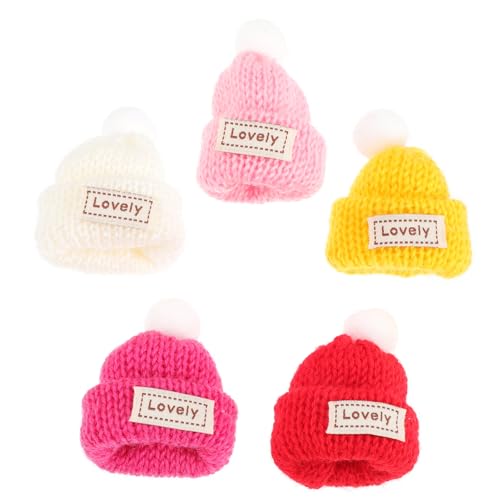 CLISPEED 5 Stück Mini Strickmützen Bunte Wollmützen für DIY Weihnachtsbaumdekoration Handwerk und Festliche Anlässe Headdress Making Accessories CLISPEED 5 Stück Mini Strickmützen Bunte Wollmützen für DIY Weihnachtsbaumdekoration Handwerk und Festliche Anlässe Headdress Making Accessories von CLISPEED