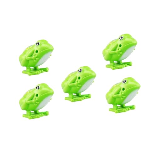 CLISPEED 5 Stück Teiliges Aufziehspielzeug Springender Frosch aus Kunststoff Interaktives Lernspielzeug für Fördert Koordination und Fantasie Sicher und Komfortabel für Zufällige Farbe von CLISPEED