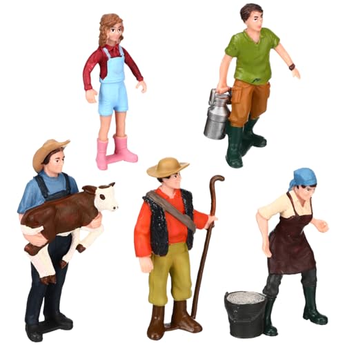 CLISPEED 5 Stück Teiliges Bauernhof Miniatur Figuren aus Robustem Detailreiche Bemalte Scale People Figuren Vielseitig für Architekturmodelle und Dekoration Sicher und Umweltfreundlich CLISPEED 5 Stück Teiliges Bauernhof Miniatur Figuren aus Robustem Detailreiche Bemalte Scale People Figuren Vielseitig für Architekturmodelle und Dekoration Sicher und Umweltfreundlich von CLISPEED
