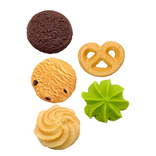 CLISPEED Künstliche Kekse 5 Stücke Realistische Keksmodelle Dekorations Requisiten für Partys und Küchen Gefälschte Cookies zur Ausstellung Simulationsdessert für Kinder und Spielzeug von CLISPEED
